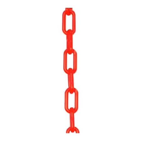 Gec Global Industrial Plastic Chain Barrier 1-1/2inx50L Traffic Orange 954112TO